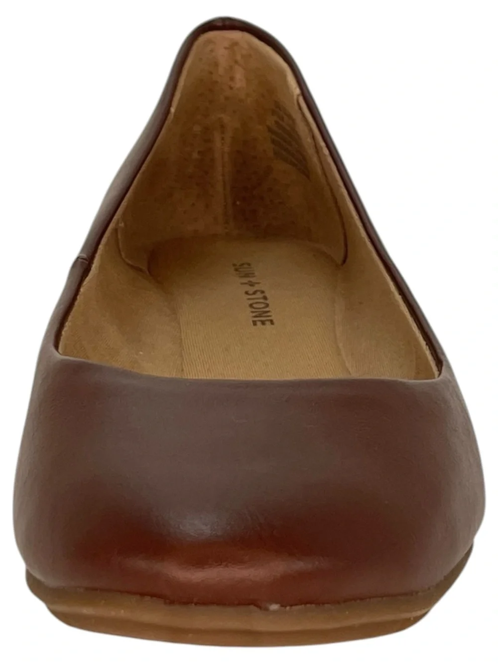 Sun + Stone Eliana Brown Faux Leather Womens Flats Size 9.5M